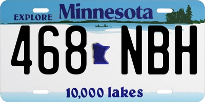 MN license plate 468NBH