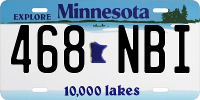 MN license plate 468NBI