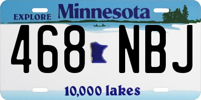 MN license plate 468NBJ