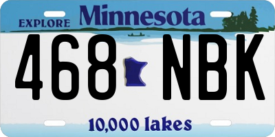 MN license plate 468NBK