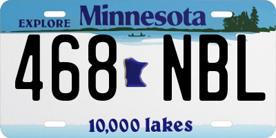 MN license plate 468NBL