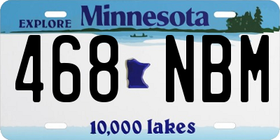 MN license plate 468NBM