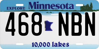 MN license plate 468NBN