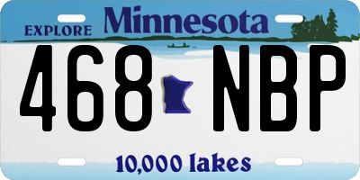 MN license plate 468NBP