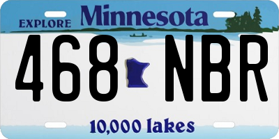 MN license plate 468NBR