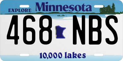 MN license plate 468NBS