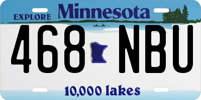 MN license plate 468NBU