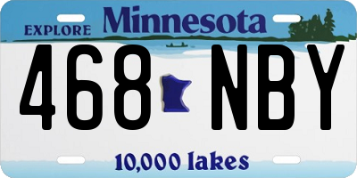 MN license plate 468NBY