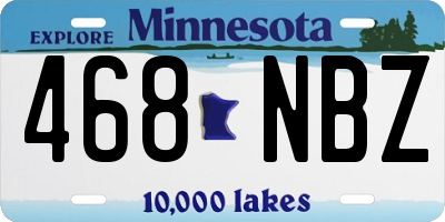 MN license plate 468NBZ