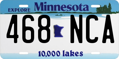 MN license plate 468NCA