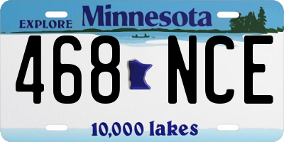 MN license plate 468NCE