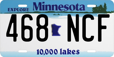 MN license plate 468NCF