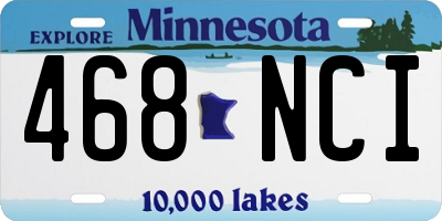 MN license plate 468NCI