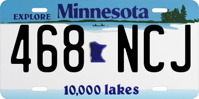 MN license plate 468NCJ