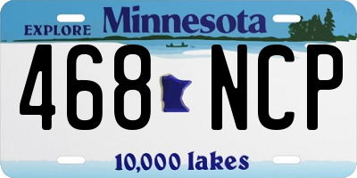 MN license plate 468NCP