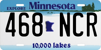 MN license plate 468NCR