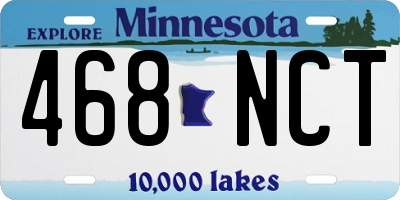 MN license plate 468NCT