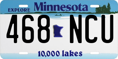 MN license plate 468NCU