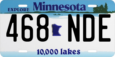 MN license plate 468NDE