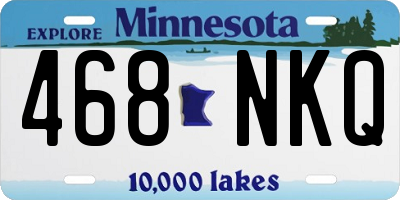 MN license plate 468NKQ
