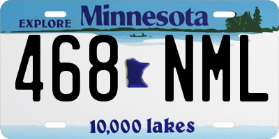 MN license plate 468NML