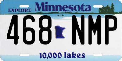 MN license plate 468NMP