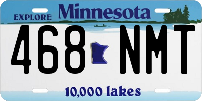 MN license plate 468NMT