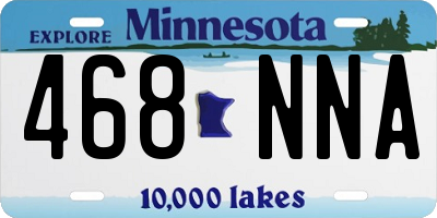 MN license plate 468NNA