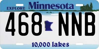 MN license plate 468NNB