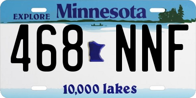 MN license plate 468NNF