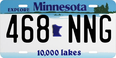 MN license plate 468NNG