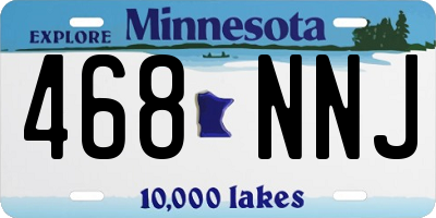 MN license plate 468NNJ