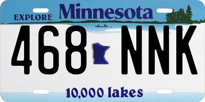 MN license plate 468NNK