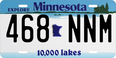 MN license plate 468NNM