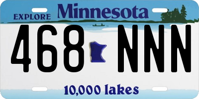 MN license plate 468NNN