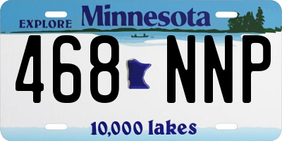 MN license plate 468NNP