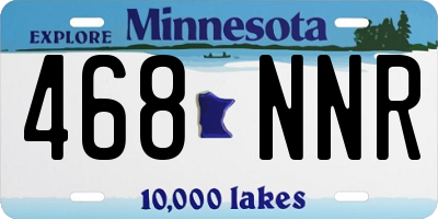 MN license plate 468NNR