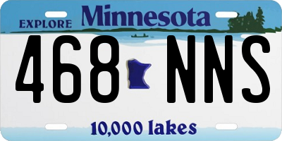 MN license plate 468NNS