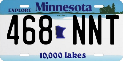 MN license plate 468NNT