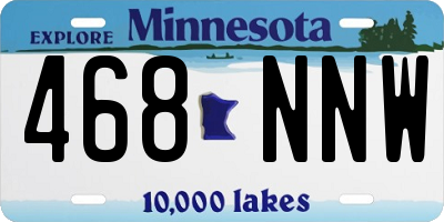 MN license plate 468NNW