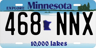 MN license plate 468NNX