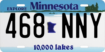 MN license plate 468NNY