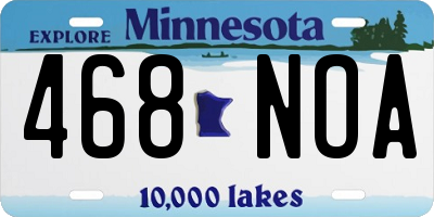 MN license plate 468NOA
