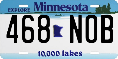 MN license plate 468NOB