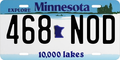 MN license plate 468NOD