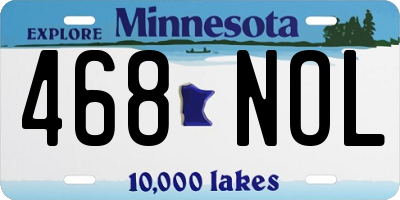 MN license plate 468NOL