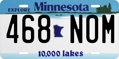 MN license plate 468NOM