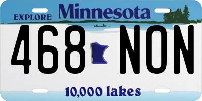MN license plate 468NON