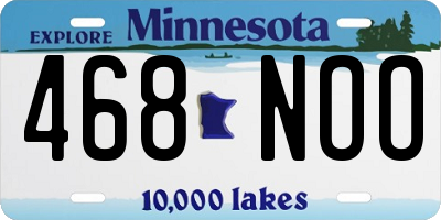 MN license plate 468NOO