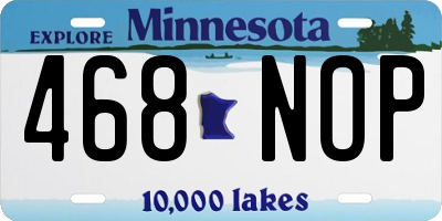 MN license plate 468NOP